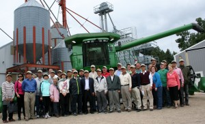Getting a close look at this combine was a highlight from the Taiwan delegation.