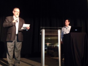 Warren Formo from the Minnesota Agricultural Water Resource Center introduced Dr. Fabian Fernandez at the MN Crop Nutrient Management Conference. 