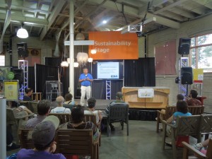 Hoon Ge, a fuel expert at MEG Corp, talked ethanol at the Minnesota State Fair.