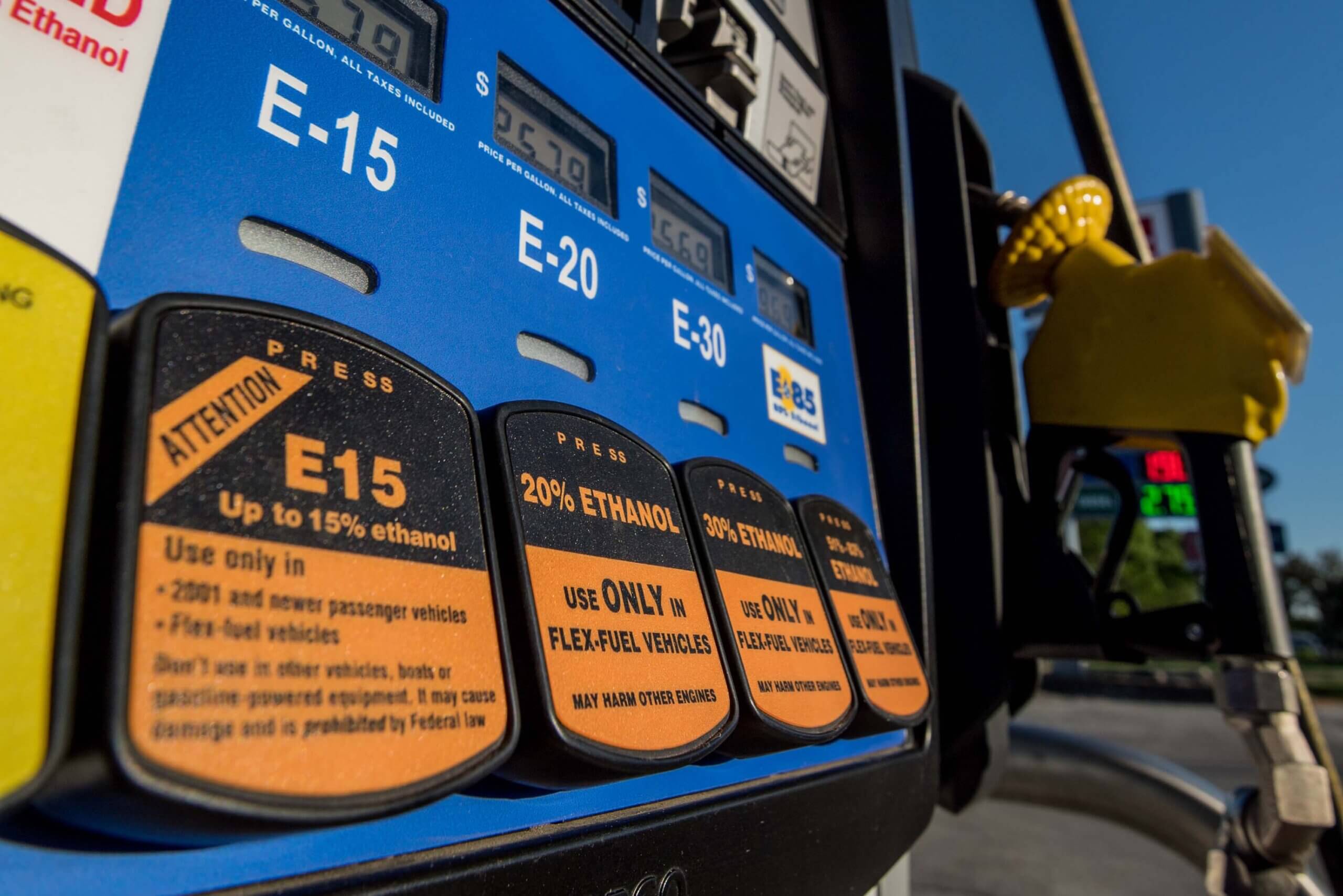 Unleaded 88 ethanol pump