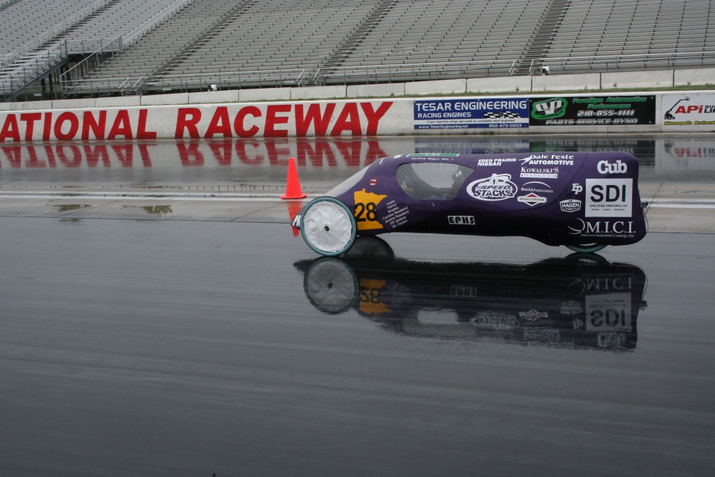 The team from Eden Prairie takes off on a run that earned them second place in the E85 class.