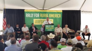 NCGA President Chip Bowling speaking at the Rally for Rural America.