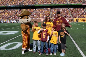 The Blume family were recognized as the MCGA Homegrown Farm Family of the Game on Sept. 19 when the Gophers beat Kent State.
