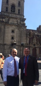 Gov. Mark Dayton and MCGA farmer-leader Dan Root on a trade mission in Mexico.