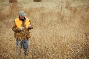 A fall picture of Luepke on his CRP acres on his farm near Courtland.