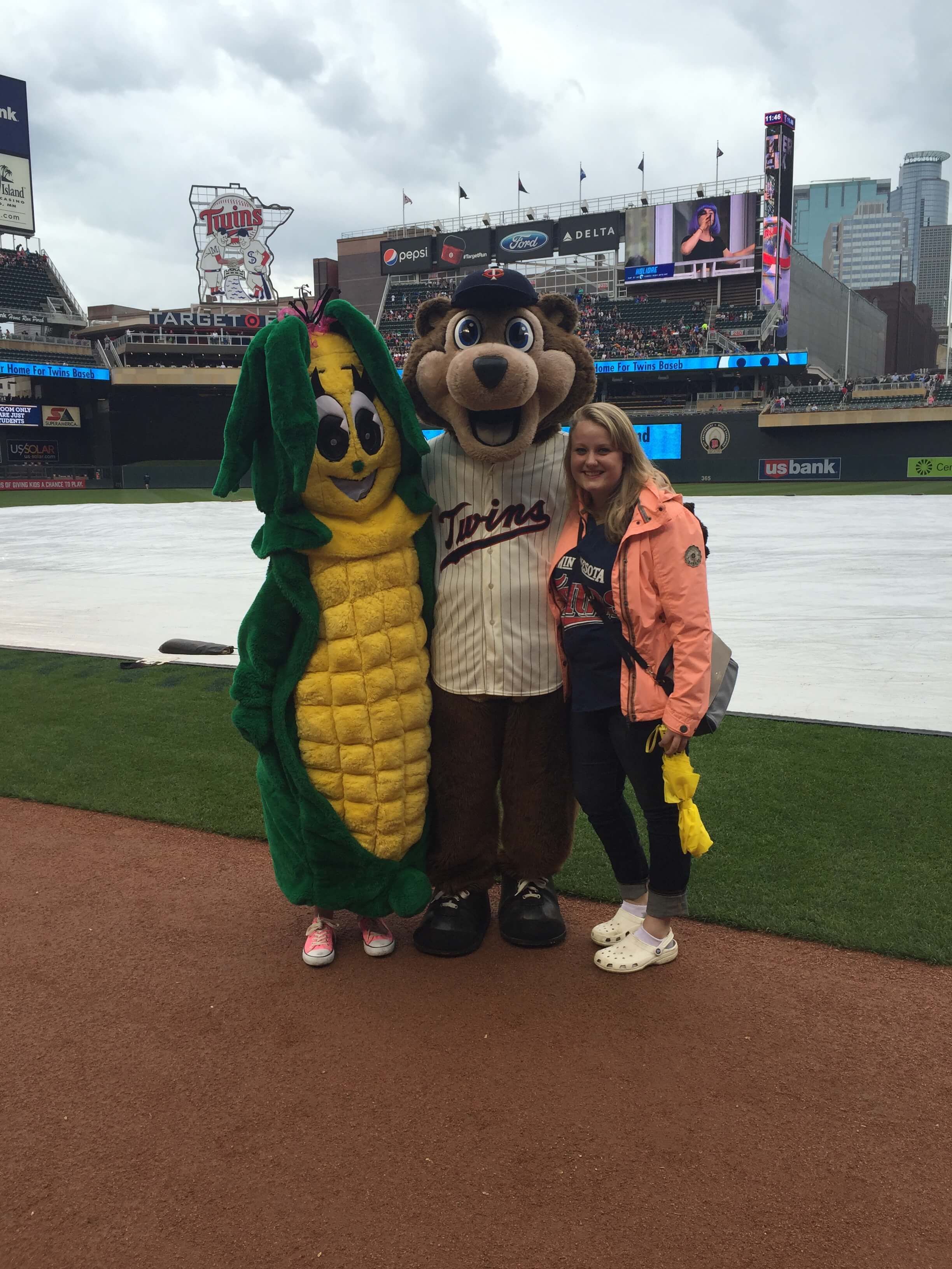 MCGA intern Nicole Krumrie with Maizey and T.C. Bear